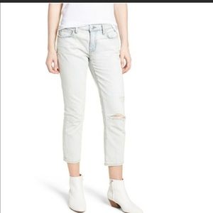 Current Elliot Light Wash Denim Straight Leg Crop Jeans 28